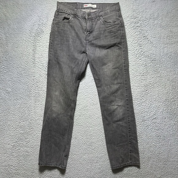 Levis 514 Jeans Youth Black Denim Slim Straight Size 20 Reg 30x30 - Picture 1 of 10
